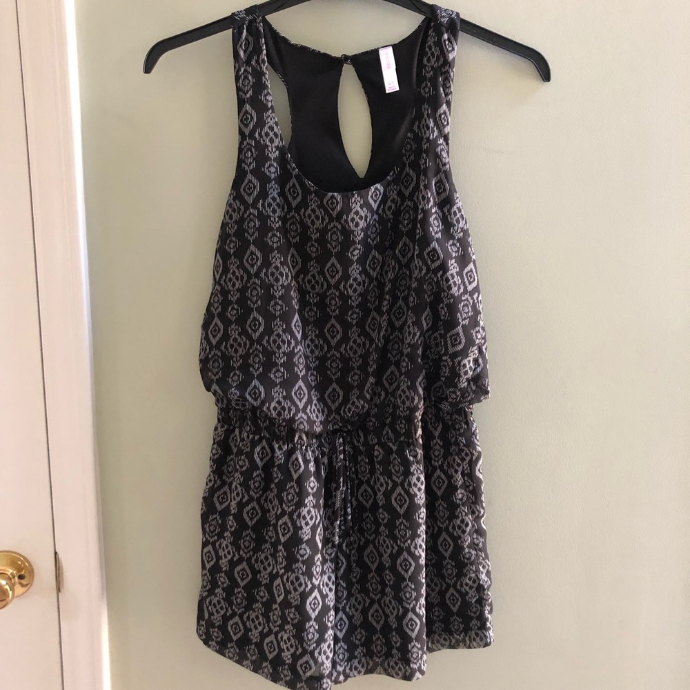 Target black and grey printed romper